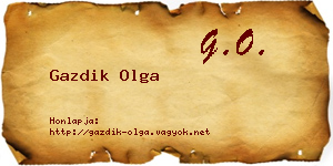 Gazdik Olga névjegykártya